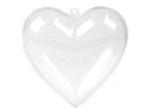 Fillable Acrylic Heart Ornaments - Hanging Holiday & Craft Decorations (8x8 cm)