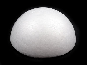 Premium White Polystyrene Hemisphere (9.5cm) – Versatile Smooth Styrofoam Half-Ball for DIY Crafts & Holiday Decorations
