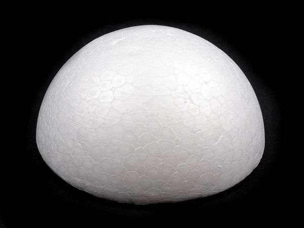Premium White Polystyrene Hemisphere (9.5cm) – Versatile Smooth Styrofoam Half-Ball for DIY Crafts & Holiday Decorations