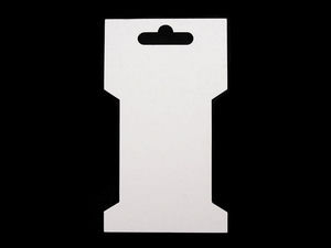 Premium White Paper Card Spools (6.6 x 11.5 cm) – Hanging Display Cards for Ribbons, Cords, and Hair Accessories