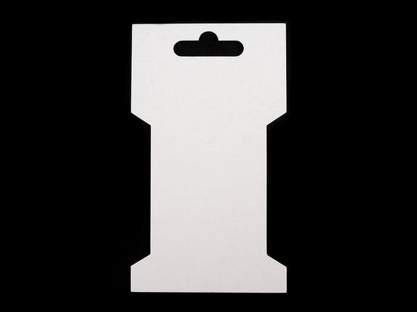 Premium White Paper Card Spools (6.6 x 11.5 cm) – Hanging Display Cards for Ribbons, Cords, and Hair Accessories