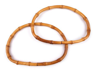 Premium Bamboo Handbag Handles (14x18 cm) – Natural Craft Handles for Purse Making and Decorative Weaving