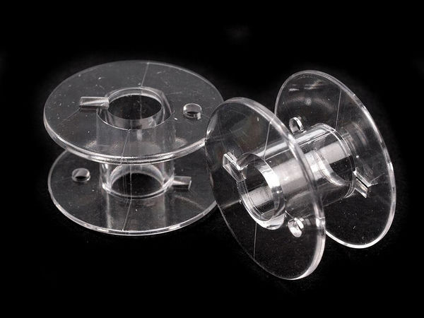Premium Transparent Bobbins for Łucznik Sewing Machines - High-Quality Thread Winding Spools