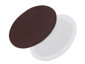 Premium Eco-Leather Iron-On Repair Patches (12x18 cm) – 2-Piece Oval Pack