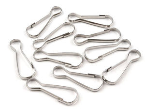 Premium Metal Lanyard Snap Hook (10x32mm) - Solid Swivel Carabiner for Handbags, Clutches, and DIY Crafts (Nickel)
