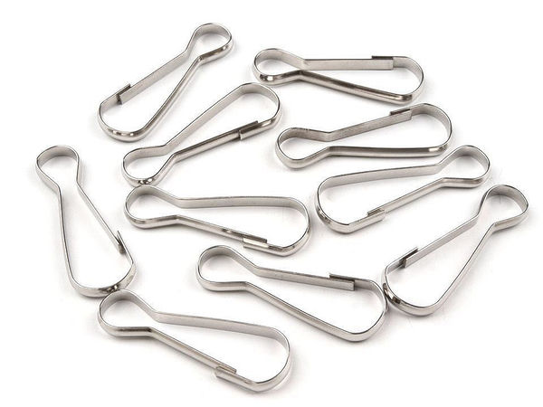 Premium Metal Lanyard Snap Hook (10x32mm) - Solid Swivel Carabiner for Handbags, Clutches, and DIY Crafts (Nickel)