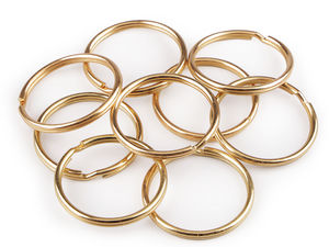 Premium 35mm Round Split Key Rings - Durable Metal Keychains and Bag Hardware Fasteners