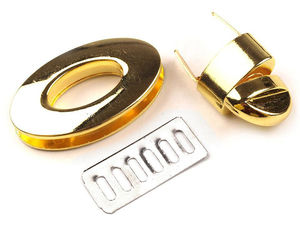 Premium Oval Twist Turn Lock for Purse, Clutch & Handbag Making (23x37mm) - Professional Bag Closure Hardware