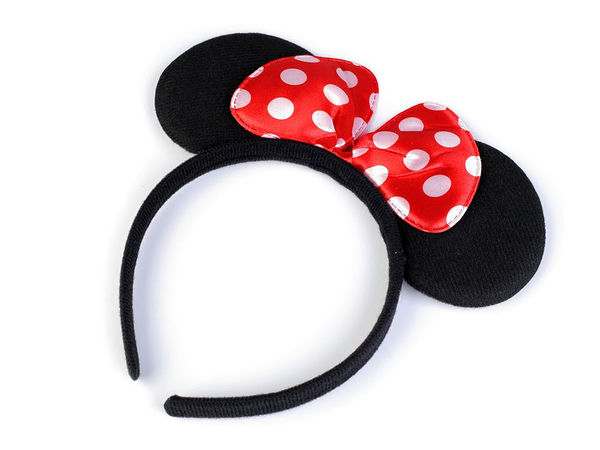 Minnie Mouse Polka Dot Bow Headband - Premium Costume Hair Accessory for Birthdays, Theme Parties, and Carnival Celebrations