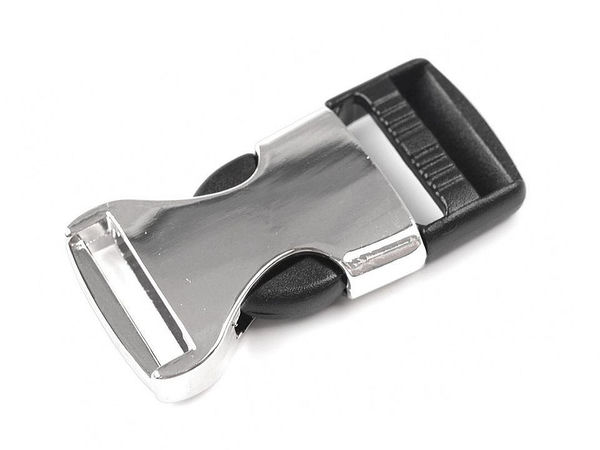 20mm Hybrid Side Release Buckle - Premium Metal & Plastic Strap Adjuster for Light-Duty Crafting and Haberdashery