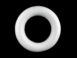 Premium DIY Styrofoam Wreath Ring (19cm) - High-Density White Polystyrene Base for Floral Arrangements, Seasonal Wreaths, and Craft Projects