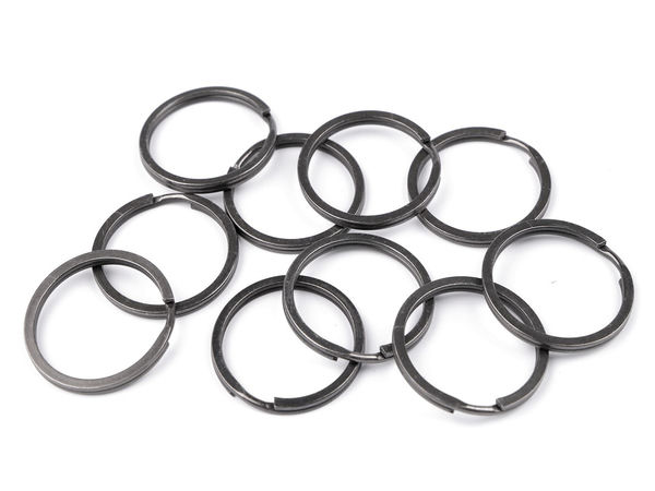 Premium Flat Metal Key Rings (30mm) - Heavy-Duty Hardware for Keychains, Handbags, and Leathercraft Accessories