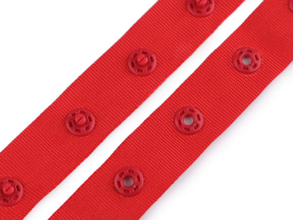 Premium 18mm Snap Fastener Tape - Concealed Closure for Bodysuits, Swimwear, and Lingerie