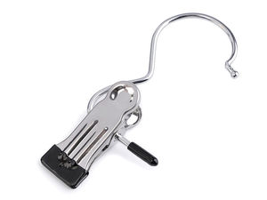 Silver Metal Single Clip Hanger - Premium Retail Display Hook for Accessories