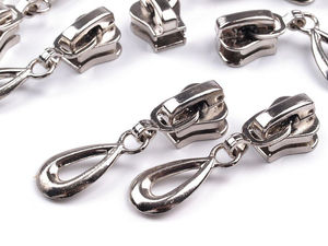 Decorative Metal Autolock Slider for No. 5 Molded Plastic Zippers | Premium Replacement Pull for Clothing & Apparel