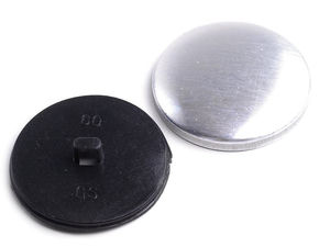 Premium Self-Cover Buttons (Size 60) - Two-Part Metal and Plastic Blank Buttons for Blouses, Dresses, and Jackets