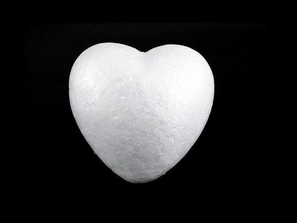 Solid Polystyrene Heart Craft Foam Shape (10cm) – Premium DIY Base for Patchwork, Florals, and Seasonal Decor