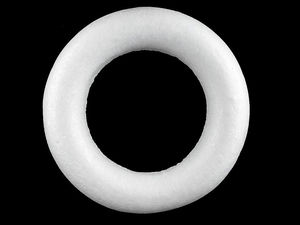 DIY Polystyrene Wreath Ring Ø29 cm - White Styrofoam Craft Base for Seasonal Decorating