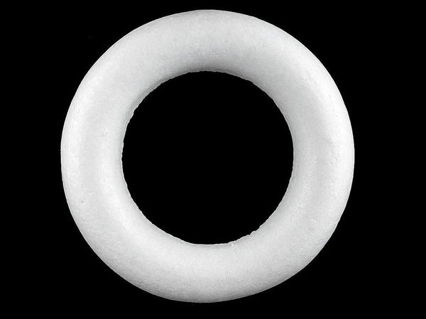DIY Polystyrene Wreath Ring Ø29 cm - White Styrofoam Craft Base for Seasonal Decorating