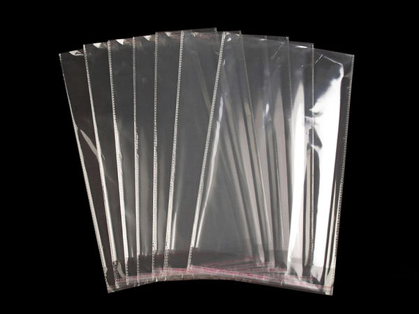 Premium Transparent Self-Adhesive Seal Bags (22x35 cm) – Resealable Clear Cellophane Display Bags for Haberdashery, Craft & Retail Packaging