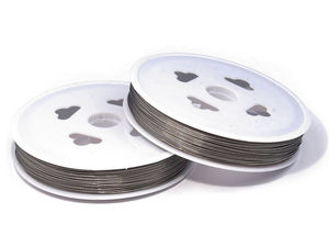 Premium Nylon-Coated Steel Jewelry Stringing Wire, 0.45mm - Platinum