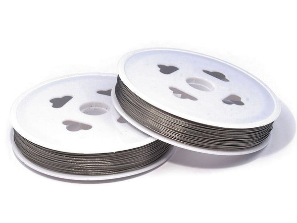 Premium Nylon-Coated Steel Jewelry Stringing Wire, 0.45mm - Platinum
