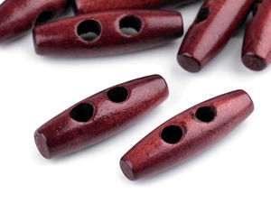 Premium Olive-Shaped Wood Toggle Buttons (12x40mm) for Duffle Coats, Jackets & Knitwear