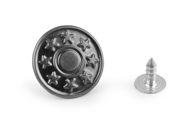Premium Metal Jeans Tack Buttons - Heavy-Duty Denim Fasteners, Size 26 (17mm)