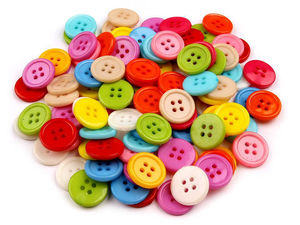 Premium Plastic 4-Hole Buttons (Size 24 / 15mm) – Assorted Vibrant Colors for Sewing, Knitting, and DIY Crafts