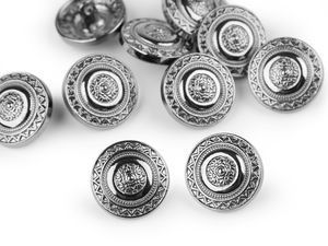 Premium 18mm Metal Shank Buttons - Size 28 Lignes Decorative Fasteners for Sewing, Blouses, Sweaters, and DIY Crafts