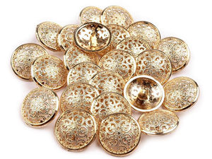 Premium Metal Shank Buttons for Garments and Accessories - Sizes 34 & 36