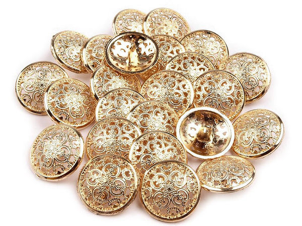 Premium Metal Shank Buttons for Garments and Accessories - Sizes 34 & 36
