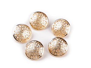 Premium Metal Shank Buttons for Sewing, Coats, and Crafts - Rust-Resistant Galvanized Fasteners - Sizes 24 & 28