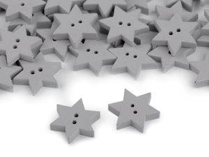 Premium Star-Shaped Wooden Decorative Buttons for Scrapbooking and Crafts