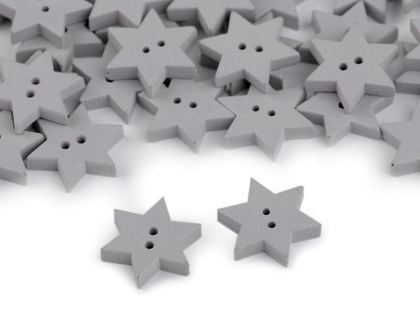 Premium Star-Shaped Wooden Decorative Buttons for Scrapbooking and Crafts