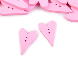 Premium Heart-Shaped Wooden Decorative Buttons for Scrapbooking and DIY Crafts (47-50 Pack)