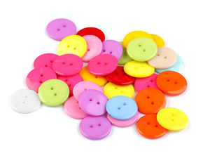 Assorted Color Plastic 2-Hole Buttons, Size 36 (23mm) - Multi-Purpose Bulk Pack for Sewing, Crafting, and DIY Embellishments