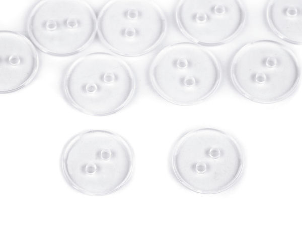 Premium Size 24 Plastic 2-Hole Buttons for Sewing, Knitwear, and Crafts
