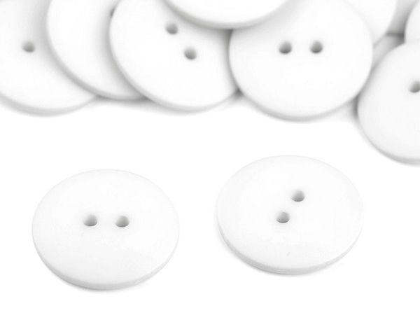 Premium 2-Hole Plastic Sewing Buttons - Size 36 (23mm) for Shirts, Knitwear, and Crafts