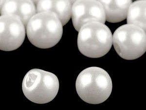 Vrhunski 12 mm gumbi iz umetnih biserov za prišivanje na poročne obleke in modne dodatke
