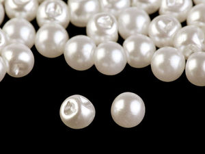 Premium 6mm Faux Pearl Sew-On Buttons - Elegant Bead Fasteners for Wedding Dresses, Bridal Wear, and Accessories