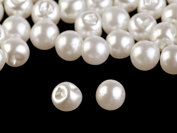 Premium 6mm Faux Pearl Sew-On Buttons - Elegant Bead Fasteners for Wedding Dresses, Bridal Wear, and Accessories