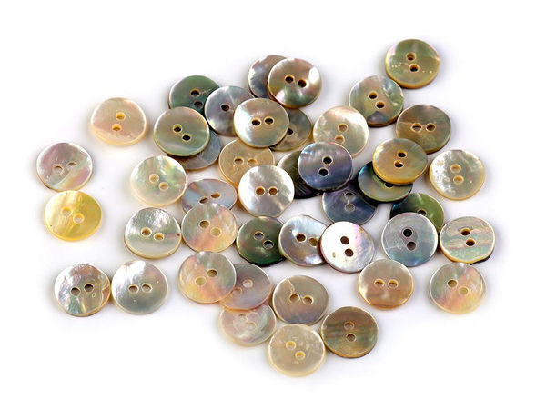 Premium Mother of Pearl Buttons - Size 16L (10mm) Natural Shell Fasteners
