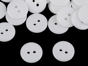 Premium 2-Hole Smooth Plastic Buttons for Shirts, Collars & Linings - Multi-Size Selection