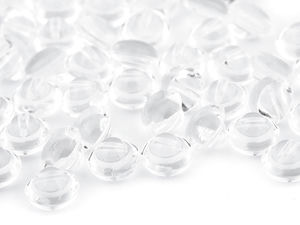 Premium Transparent Plastic Shank Buttons (Size 16) - Smooth Semi-Round Dome Fasteners for Sewing, Blouses, Sweaters, and Crafts