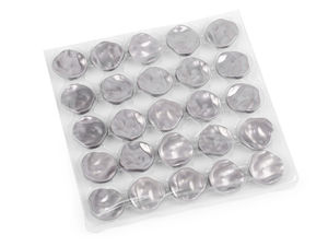 Premium Dark Nickel Metal Shank Button with Modern Crumpled Texture - Size 42