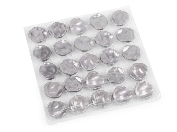 Premium Dark Nickel Metal Shank Button with Modern Crumpled Texture - Size 42