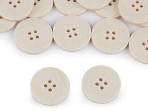 Premium Laser-Engraved 4-Hole Plastic Buttons for Coats and Knitwear - Sizes 40 & 44