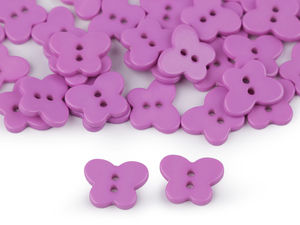 Butterfly-Shaped Plastic 2-Hole Buttons (Size 26 / 16.5mm) - Whimsical Decorative Fasteners for Sewing, Crafting, and Accessories