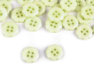 Flower-Shaped Plastic Sewing Buttons (Size 20 / 12.5mm) - Premium Multi-Color 4-Hole Decorative Fasteners for Crafts, Apparel, and DIY Projects